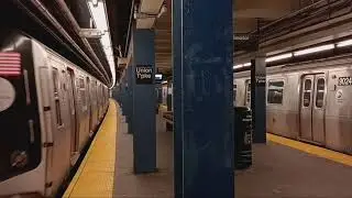 R160 #9282/#9818 Church Av bound (F) at Kew Gardens [local but next stop Forest Hills] (+ R160 9024)
