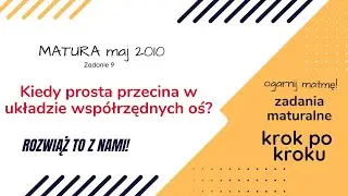 Zadanie maturalne: Kiedy prosta przecina w układzie wsp&oacute;łrzędnych oś?