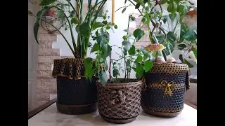 Новая жизнь старых вещей | Горшки из старой одежды