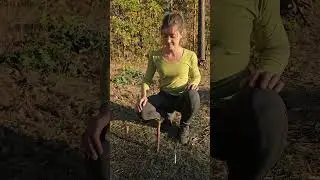 Lifehack: Sun Compass  🧭 ☀️&hearts;️ from wood sticks #survival #outdoors #bushcraft #lifehacks #shorts