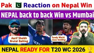 Pak 🇵🇰 Reaction on Nepal Win against Mumbai | Sandeep Lamichanne | Aarif Shiekh | Nepal vs  MCA 11