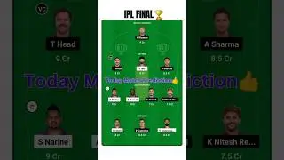 IPL 2024: KKR 🆚 SRH Final🏆, today, Match Prediction.