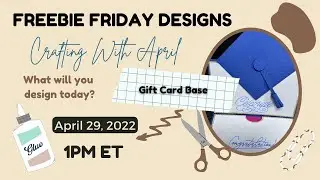 Freebie Friday Design - Pop Up Grad Cap - gift card base