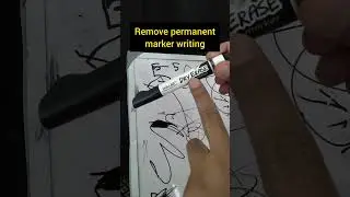 Remove permanent marker writing with Dry eraser marker #shorts #tips