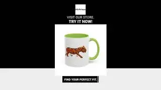 🐅☕ Tiger Print Accent Coffee Mug | Bold & Fierce Drinkware for Animal Lovers ☕🐅