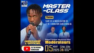 Master class sur la modélisation 3D et de l'animation dans cinéma 4D avec MAROUANE L'OFFICIEL