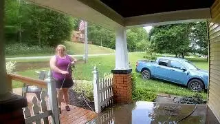 Power Washing the Front Porch