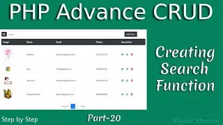 PHP advance CRUD || Creating Search Function || Part-20