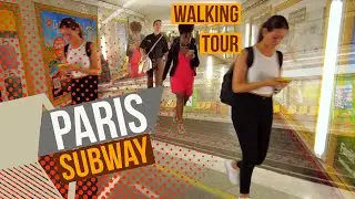 Paris Metro ❤️ Subway Walking Tour 🇫🇷👍😍