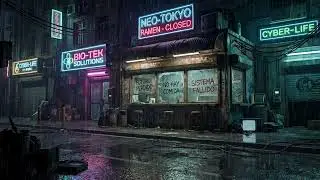 Cyberpunk Night City 🌃 | Rain and Ambient Sounds