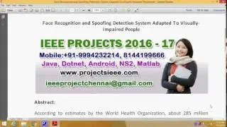 Face Recognition and Spoofing Detection System Adapted To Visually Impaired People