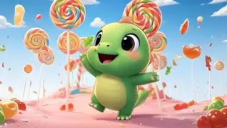 🦖DINO EATS SWEETS SONG - Dancing with DINO🍬