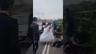 Jewish Bride and Groom take shelter during their wedding from rockets. The wedding went on! #israel