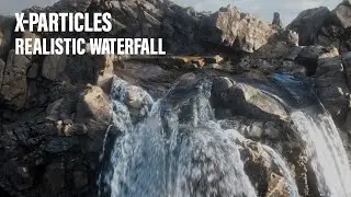 Realistic waterfall simulation VFX
