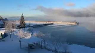 Lake-Effect Snow. Cold Lake Alberta -23c