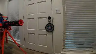Slow Motion XSHOT Insanity Motorized Rage Fire IN ACTION!  Nerf Gatling Gun Foam Dart Blaster ZURU
