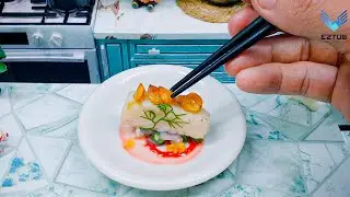 Make steamed cod fish with sauteed cowpeas in garlic butter sauce | Miniature steamed cod fish.