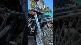 💙 Custom Blue Heritage Softail at Street Vibrations Reno | Rolling on DNA Fat 52s 🔥