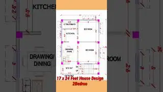 17 x 23 House Design | 2Bedroom |  5 x 7.3 Meter House Plans| Modern Home