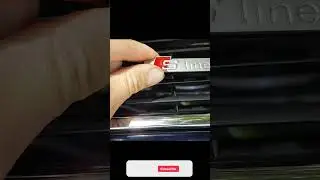 #shorts AUDI s-line metal plate 1.4euro and 3 min #shortsvideo A4B5 1.8 Turbo SLINE