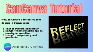 Canva Perspective Text + Reflection Effect (Step-by-Step)