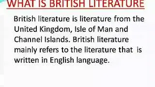 What is British Literature?