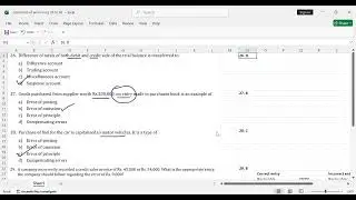 Correction of errors mcq 26 to 30