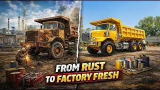 Industrial Dump Truck Full Restoration | From Rust to Factory Fresh 🚛⚙️
