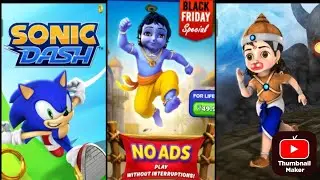 Little Krishna VS Temple run VS Sonic dase  Game 2025 Gameplay Android, ios