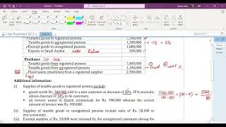 Sales Tax Numerical (Autumn 2020 Question No. 7)
