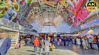 World-Famous Market Hall in Rotterdam: Walking Tour [4K HDR 60fps] Netherlands, PART 2.