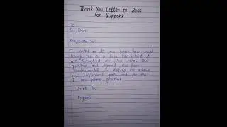 Thank you letter to Boss for support # Letter format #Letter#shorts#short#viral