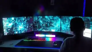 Setup gamer 3 monitores de 27 polegadas ajuda o canal segue a&iacute;!