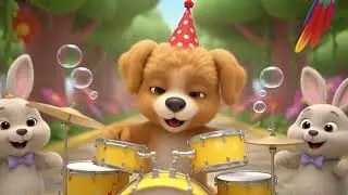 Doggy Band on the Street | Fun Kids Animal Song, Nursery Rhyme & Toddler Music 🐶🎸🎶