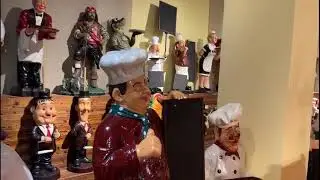 Resin Chef Statues Decorative Animal Figurines Wooden Chalkboards Wall Signs