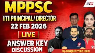 MPPSC ITI Principal/Director Exam 22 Feb 2026 | LIVE Answer Key Discussion 🔴 Paper Analysis