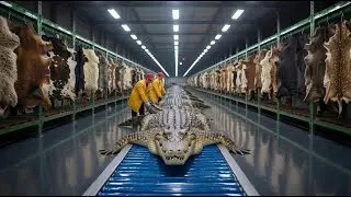 Inside the Crocodile Skin Factory &mdash; Full Processing Shoes Making