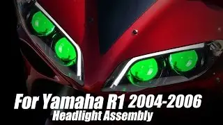 KT LED & HID Projector Custom Headlight Assembly For Yamaha R1 2004 2005 2006