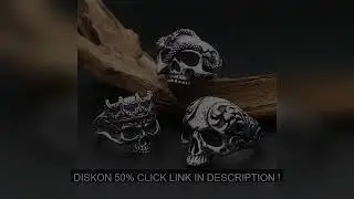 Vintage Gothic 316L Stainless Steel Skull Rings For Men Women Punk Hip Hop Motorcycle Band Jewelry H