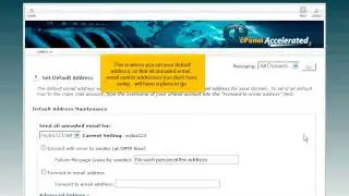 How to set default email address : cPanel 11 by HostCheetah.tv