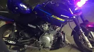 YBR modified / M4 exhaust ( sound revs flame fire)