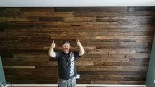 Custom wood wall from an old cedar fence