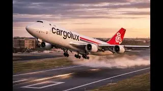 Heavy Jet Mastery! Cargolux Boeing 747 Short Runway Landing -4K