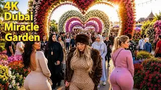 Сад чудес Дубая: миллионы цветов!🌸 Пешеходная экскурсия | Январь 2026 | 4K HDR