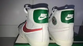 Stranger Things Nike Blazer (🔥reflective swoosh outline) on feet