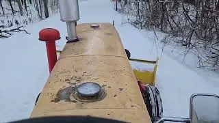 Case 730 diesel plowing snow