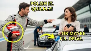 Plainly Dressed woman Loudly Berated by Arrogant Race Car Driver. Seconds Later...