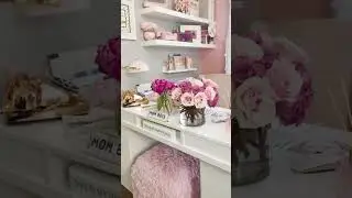 Quick Look: Pink & White Home Office Inspo #shorts  | And Then There Was Style