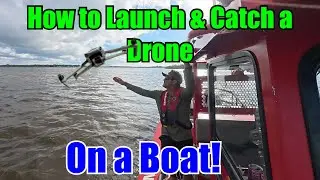 Как запустить и поймать дрон DJI на движущейся лодке! #советыиректы #как #дрон #водоплавание