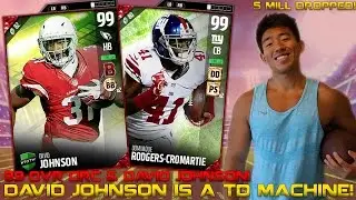 NEW 99 OVR DAVID JOHNSON IS A TOUCHDOWN MACHINE! 99 OVR DRC! 5 MILL DROPPED! MADDEN 17 ULTIMATE TEAM